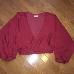 Flowing crop top blouse